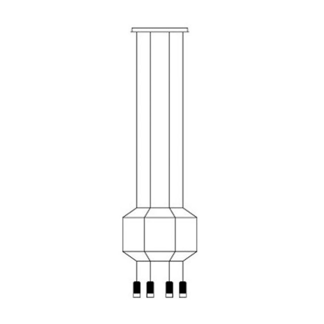 Vibia Sospensione Wireflow 0303 LED 36W L 55 cm