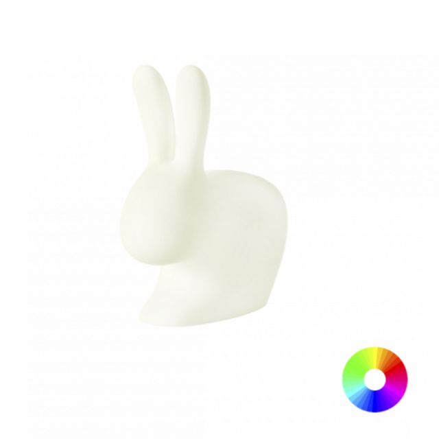 Qeeboo Rabbit XS Lampada ricaricabile in Polietilene LED RGB 2W H 22,5 cm