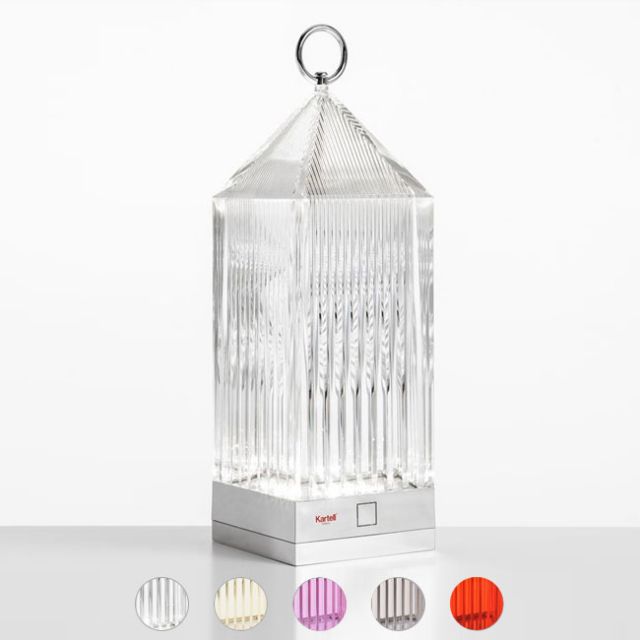 Lampada a batteria ricaricabile da tavolo Kartell Lantern LED 1.2W H 31 cm
