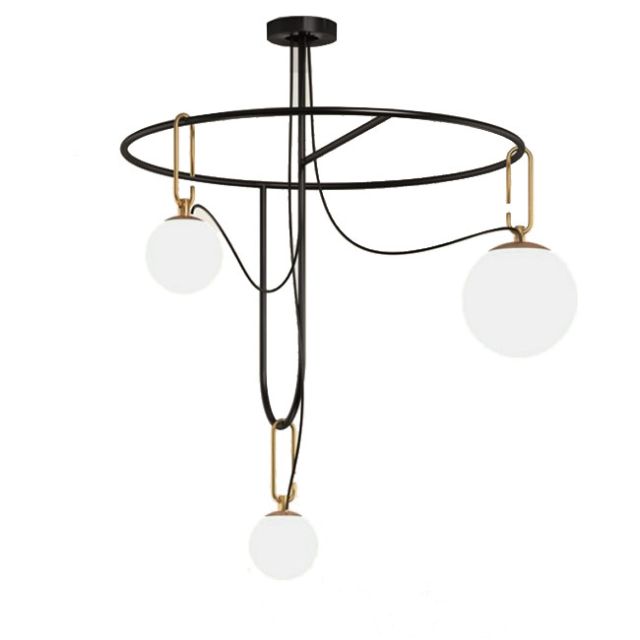 Artemide Sospensione Nh S4 CIRCULAIRE 1 Luce E27 + 2 Luci E14 L 86.7 cm Dimmerabile