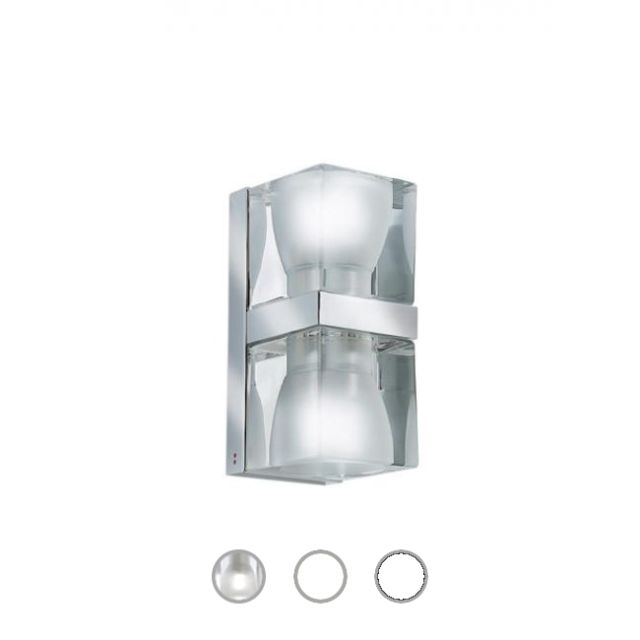 Fabbian Applique Cubetto 2 luci GU10 H 19,2cm