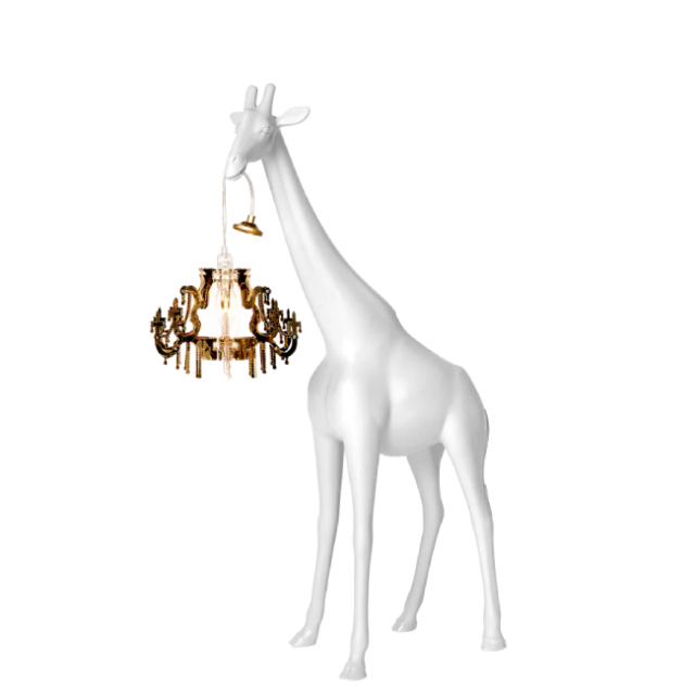 Qeeboo Giraffe in Love XS Lampada da terra in polietilene 1xE14 H 100 cm