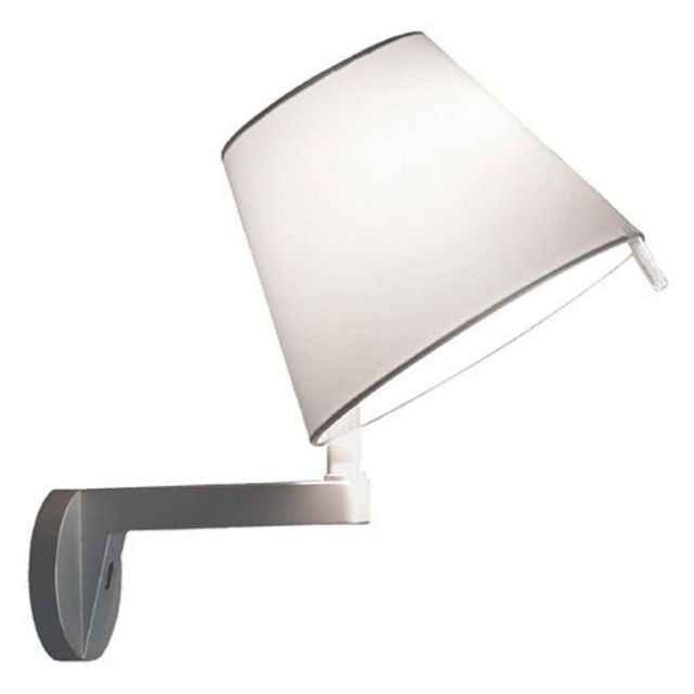 Artemide Melampo Applique Senza Interruttore 1 luce H 35 cm Grigio alluminio