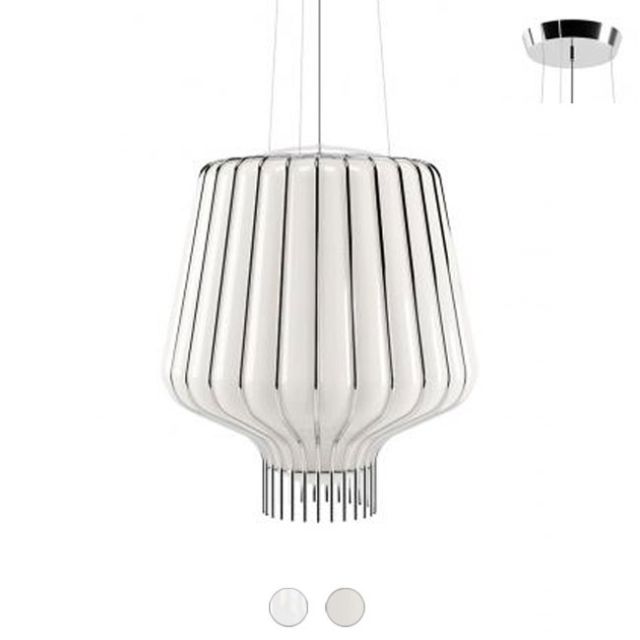 Fabbian Lampada a sospensione Saya E27 Ø 40 cm - Struttura Cromo