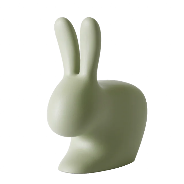 Qeeboo Rabbit Chair Baby Sedia in Polietilene H 53 cm