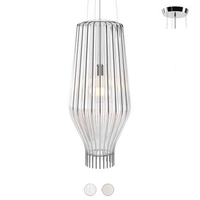 Fabbian Lampada a sospensione Saya E27 Ø 31 cm - Struttura Cromo