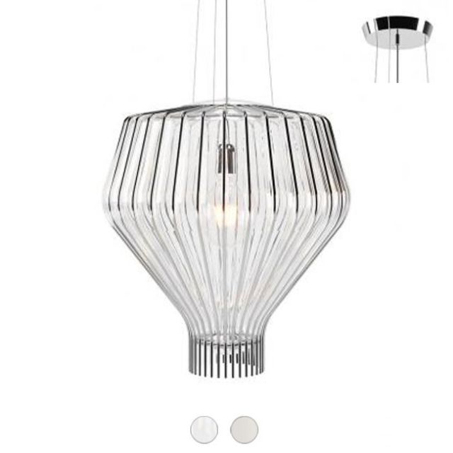 Fabbian Lampada a sospensione Saya E27 Ø 48 cm - Struttura Cromo