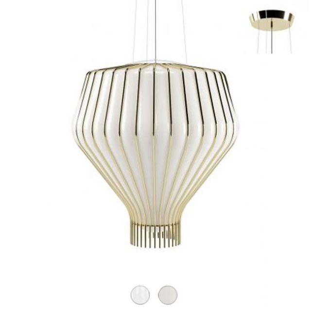 Fabbian Lampada a sospensione Saya E27 Ø 48 cm - Struttura Dorata