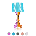 Kartell Lampada da Tavolo Bourgie Metalizzato 3 luci E14 H 68 cm Dimmerabile