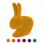 Qeeboo Rabbit Velvet by Stefano Giovannoni Sedia in Polietilene H 80 cm